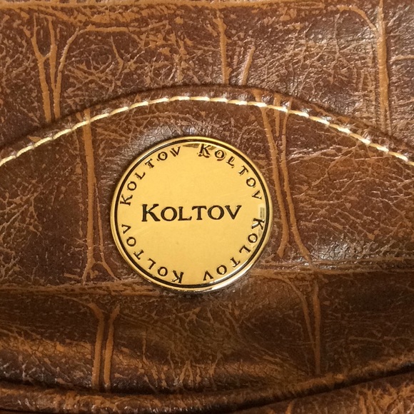 FINAL SALE PRICE Koltov Brown Croc Handbag - Picture 6 of 6